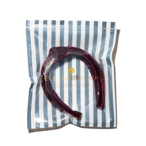 MAROON VELVET KNOTTED HEADBAND